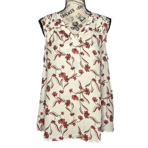 41Hawthorn LARGE Hannah Blouse - Stitch Fix Sleeveless V-Neck Floral Top